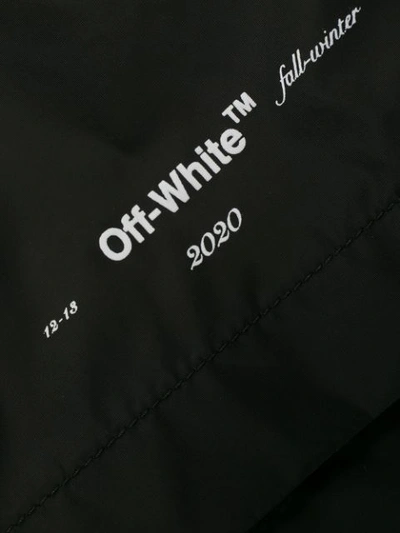 Shop Off-white Logo Print Running Shorts In Black