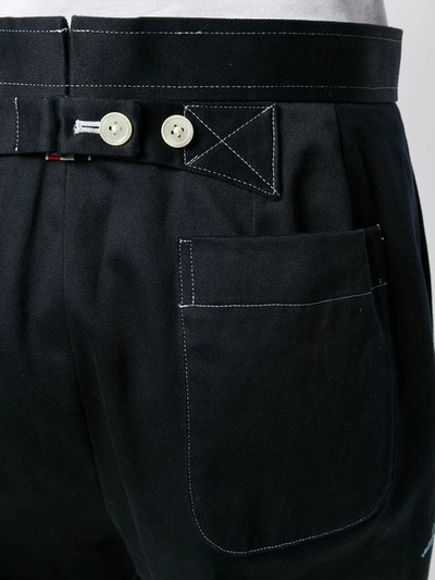 Shop Thom Browne Patch Pocket Straight Leg Chino In Blue