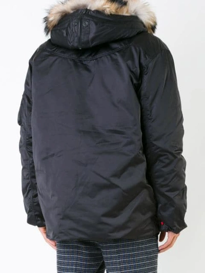 Shop Kru Maverick Hooded Parka Coat In 2000 Black