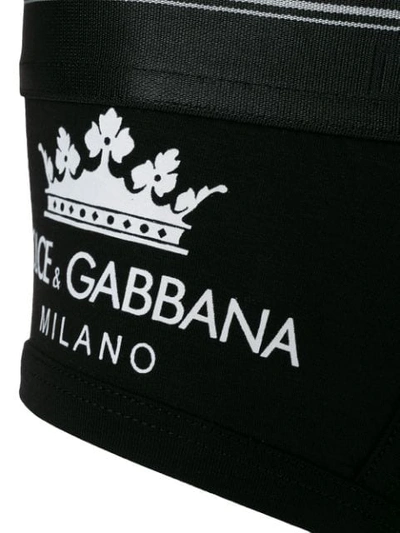 Shop Dolce & Gabbana Crown Logo Briefs In Black