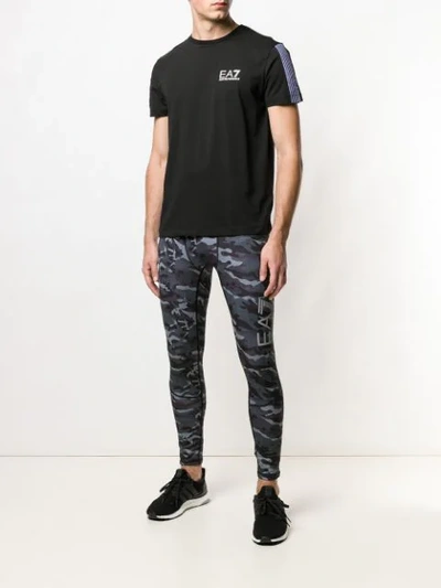 Shop Ea7 Emporio Armani Camouflage Leggings - Grey