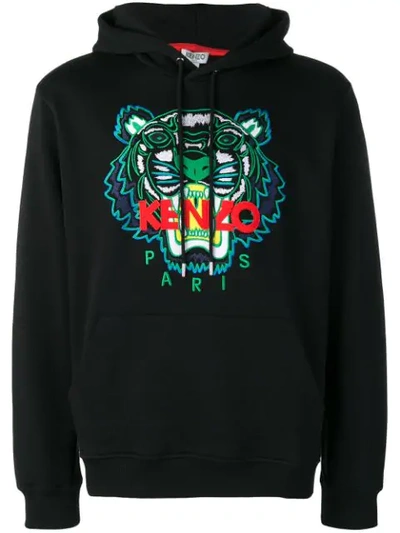 Shop Kenzo Tiger Print Sweater In Black