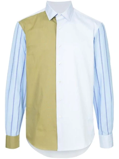 Shop Jw Anderson Colour Block Shirt - Blue