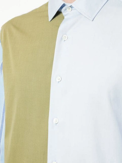 Shop Jw Anderson Colour Block Shirt - Blue