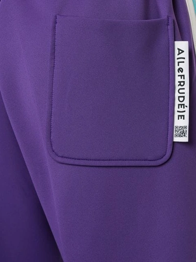 Shop A(lefrude)e Appliqué Side Strip Track Pants In Purple