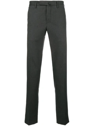 Shop Incotex Tailored Fitted Trousers In Grey