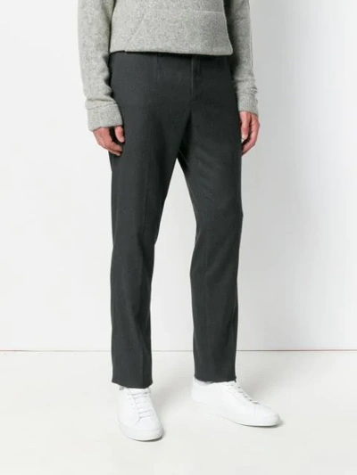 Shop Incotex Tailored Fitted Trousers In Grey