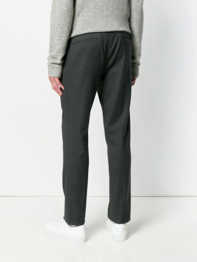 Shop Incotex Tailored Fitted Trousers In Grey