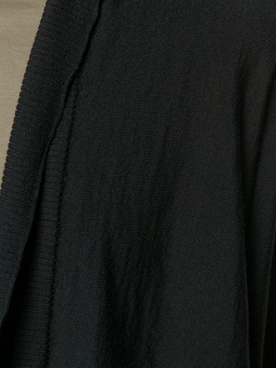 Shop Rick Owens Asymmetric Cardigan In Black