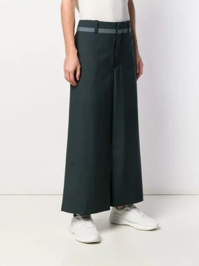 Shop Ethosens Wide-leg Trousers - Green