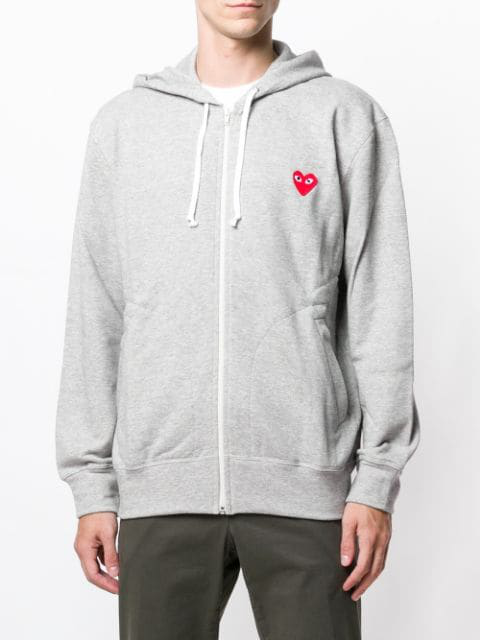 安いそれに目立つ コム デ ギャルソン Comme Des Garcons Play レディース パーカー トップス Full Zip Hoodie Grey 工房直送価格 Lanmexx Com