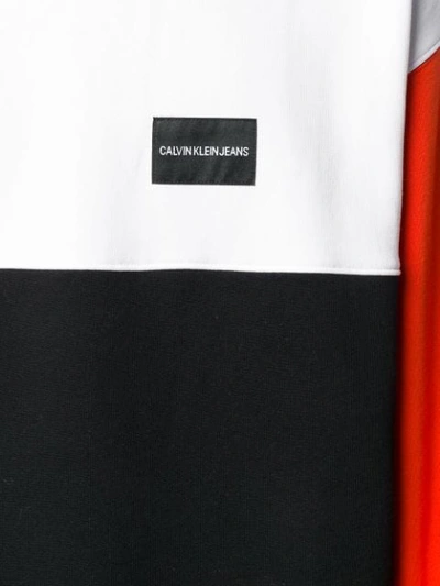 Shop Ck Jeans Calvin Klein Jeans Colour Block Sweatshirt - White