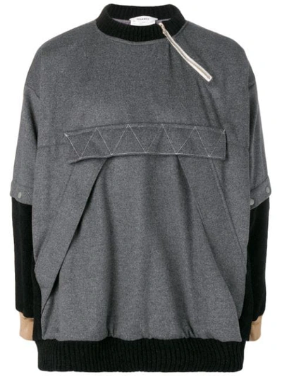 Shop Digawel Front Pocket Sweatshirt In Grey