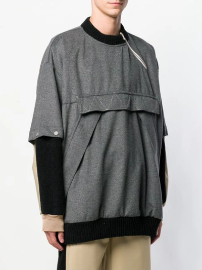 Shop Digawel Front Pocket Sweatshirt In Grey