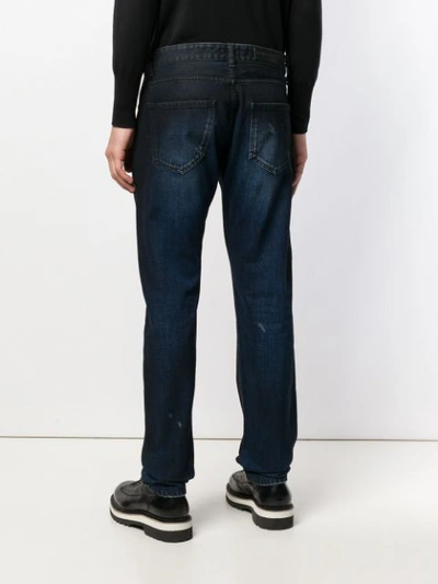 Shop Philipp Plein Original Statement Straight-cut Jeans In Blue