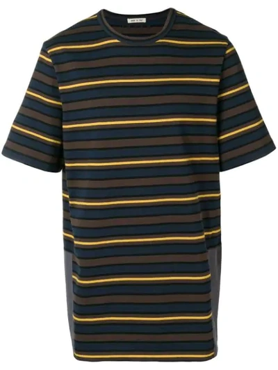 Shop Marni Striped T-shirt In Blue