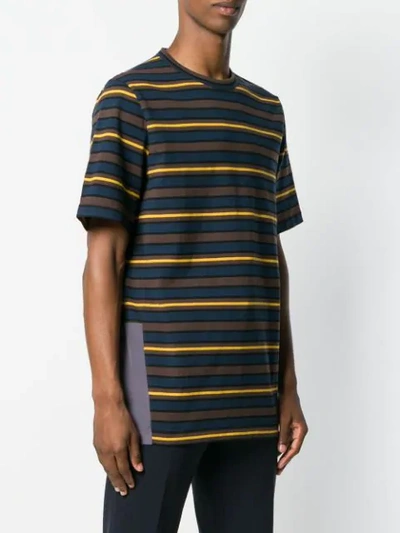 Shop Marni Striped T-shirt In Blue