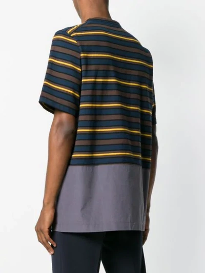 Shop Marni Striped T-shirt In Blue
