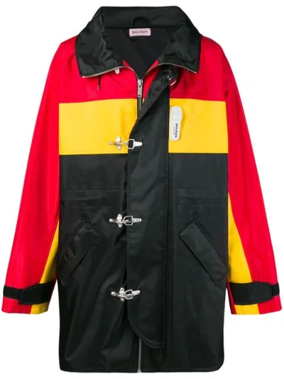 colour-block zipped coat