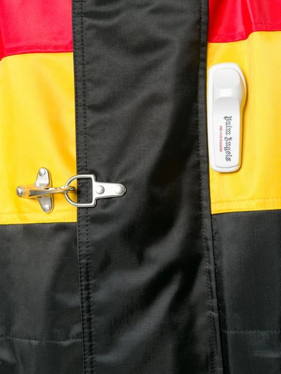 colour-block zipped coat