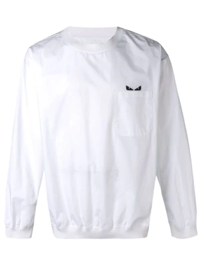Shop Fendi Bugs Eye Sweatshirt In White