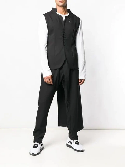 Shop Alchemy Dropped Crotch Track Trousers In Black