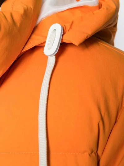 Shop Ami Alexandre Mattiussi Hooded Down Jacket In Orange