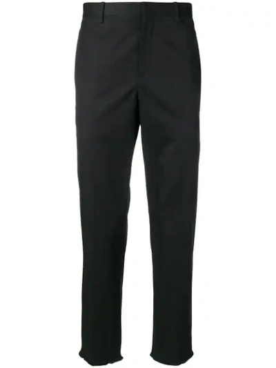 Shop Neil Barrett Tailored Cropped Trousers In Black
