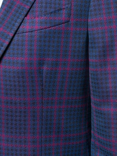 Shop Etro Checked Single In Blue