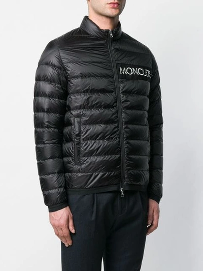 Moncler 'neveu' Logo Embroidered Down Puffer Jacket In Black | ModeSens