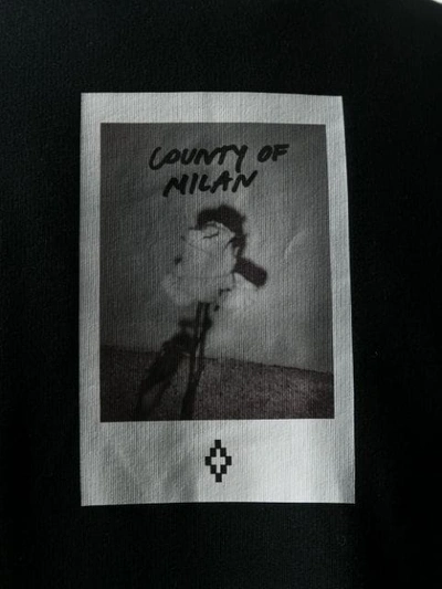 Shop Marcelo Burlon County Of Milan Polaroid-print Oversized Hoodie In Black