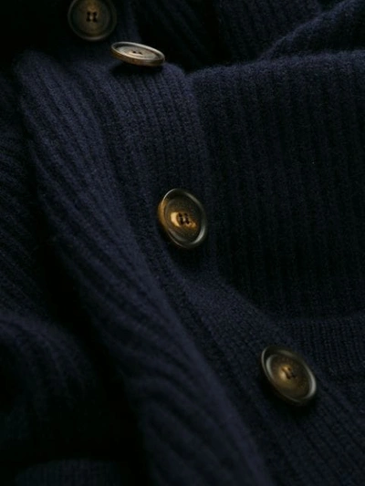 Shop Brunello Cucinelli Shawl Collar Cardigan In Blue