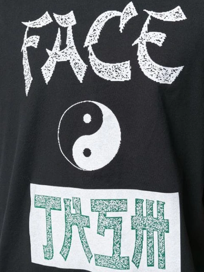 Shop Facetasm Logo Print T In Black