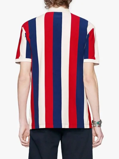 Shop Gucci Logo Baiadera Polo In Multicolour