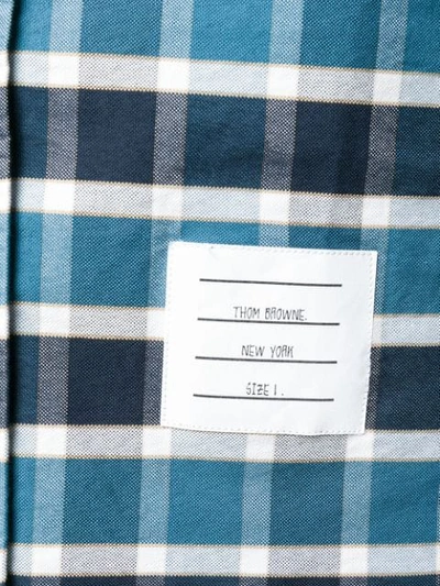 Shop Thom Browne Box Check Rwb Stripe Oxford In Blue