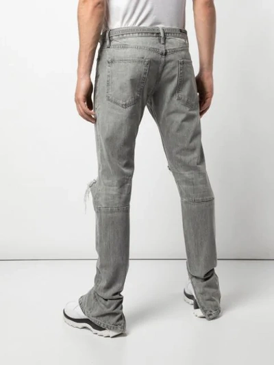 Shop Fear Of God Tie-waist Split Jeans In Grey