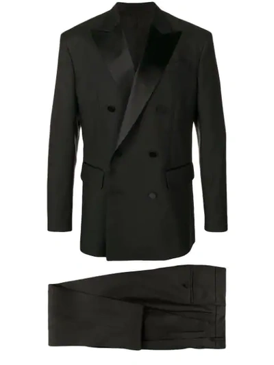 Shop Dsquared2 Double Breasted Suit In Black