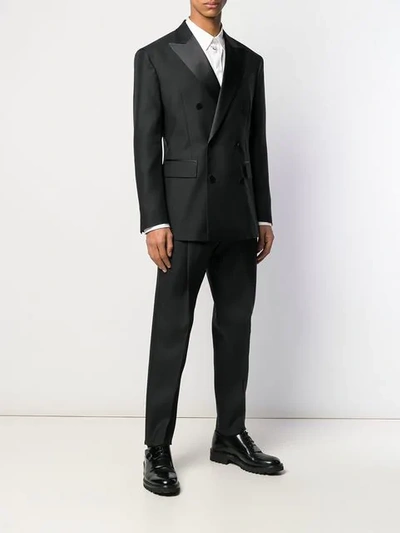 Shop Dsquared2 Double Breasted Suit In Black