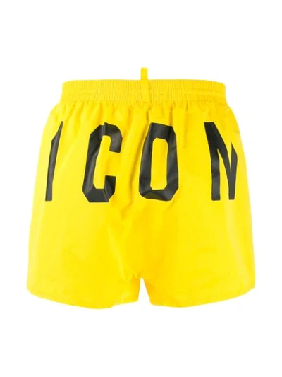 Shop Dsquared2 Klassische Badeshorts In Yellow