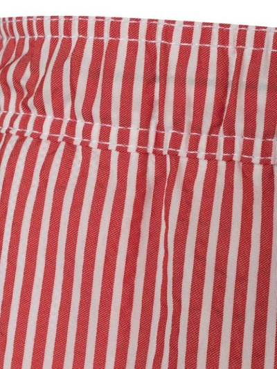 Shop Thom Browne Striped Swimming Shorts In Red