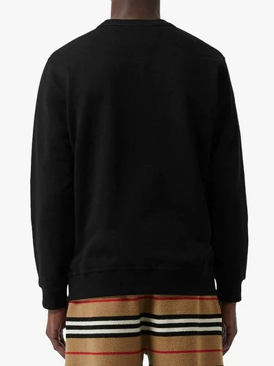 Shop Burberry Archive Campaign Print Cotton Sweatshirt In Black