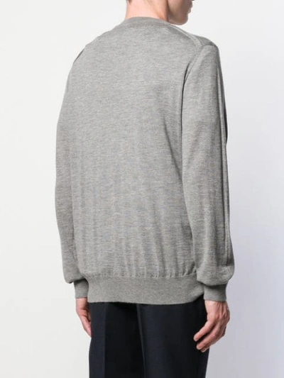 Shop Lanvin Fine Knit Jumper In Grey