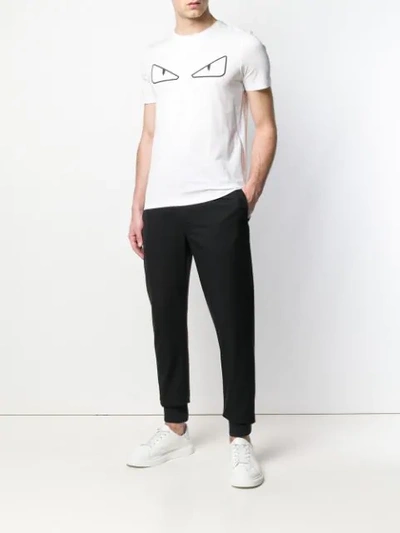Shop Fendi Bag Bugs Eyes T-shirt In White