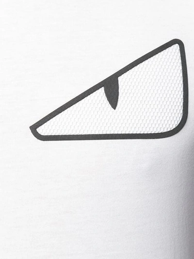Shop Fendi Bag Bugs Eyes T-shirt In White