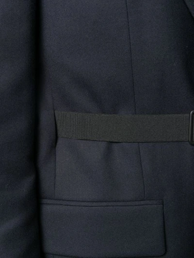 Shop Maison Margiela Side-strap Blazer In Blue
