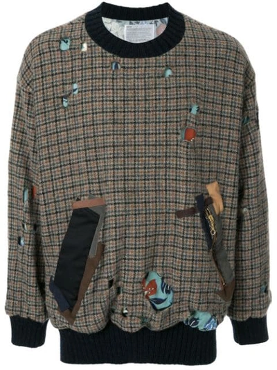 Shop Kolor Houndstooth Pattern Jumper In A-gunclub Check