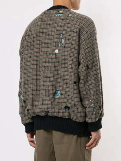 Shop Kolor Houndstooth Pattern Jumper In A-gunclub Check