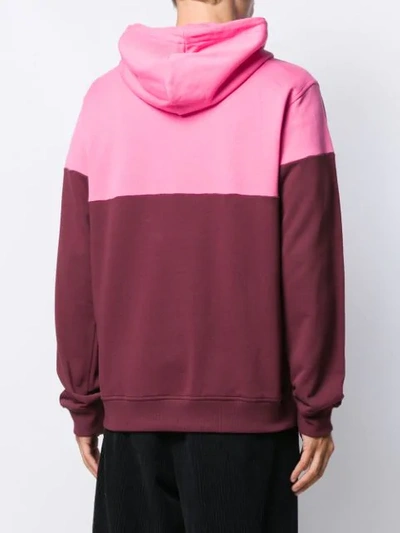 Shop Kenzo Colorblock Tiger Hoodie In Pink