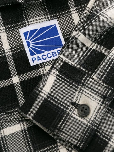 Shop Rassvet Logo Patch Check Plaid Shirt In Black