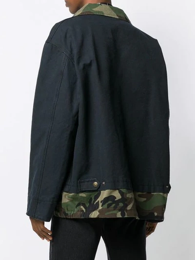 Shop Balenciaga Layered Jacket In Black